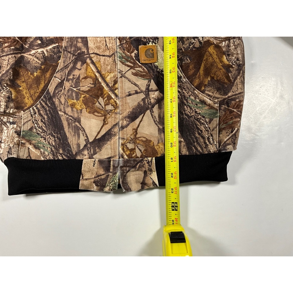 VTG Carhartt Youth L 10/12 YYJ220 CAP Camo Hooded Active Jacket Thermal Lined - Picture 7 of 16